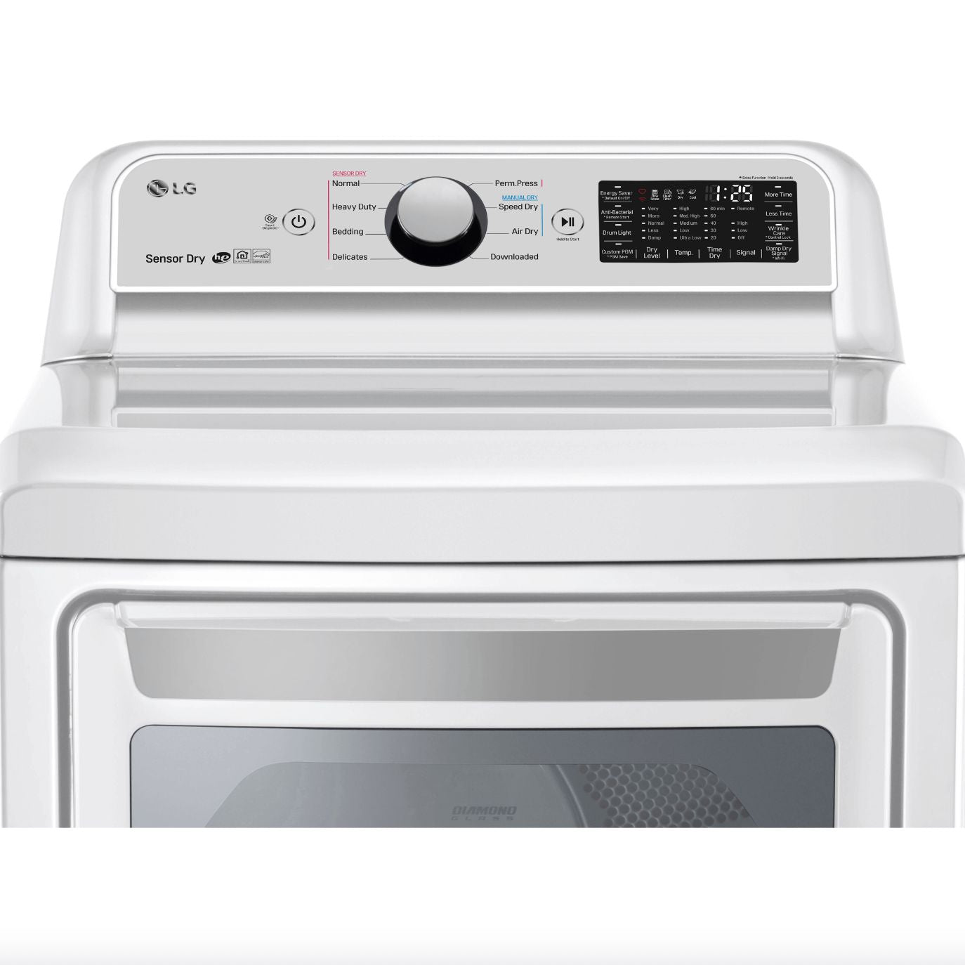 LG 27 Inch Rear Control Front Load Gas Dryer in White 7.3 cu. ft. (DLG7301WE)