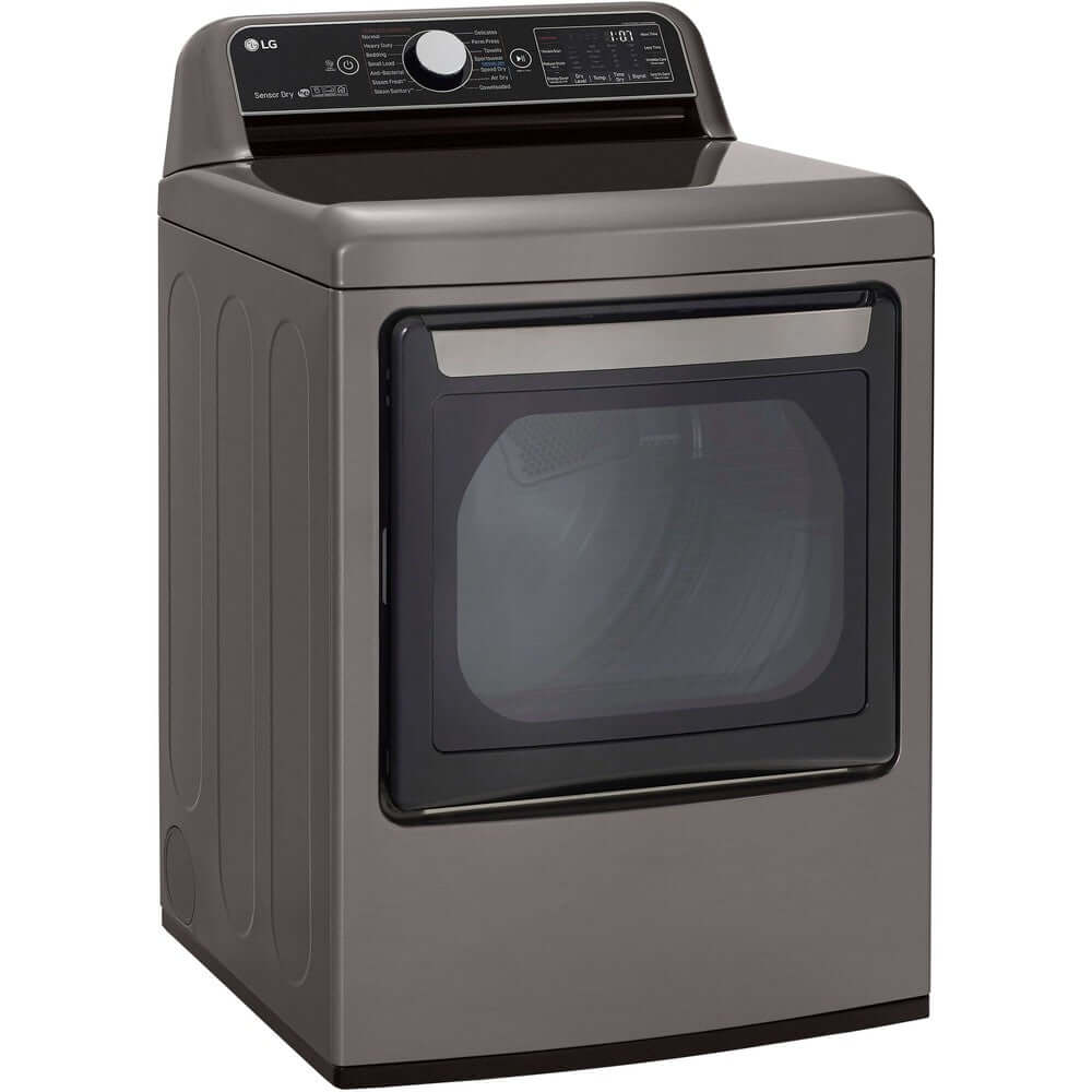 LG 27 Inch Smart wi-fi Enabled Electric Dryer with TurboSteam In Graphite Steel 7.3 cu. ft. (DLEX7800VE)