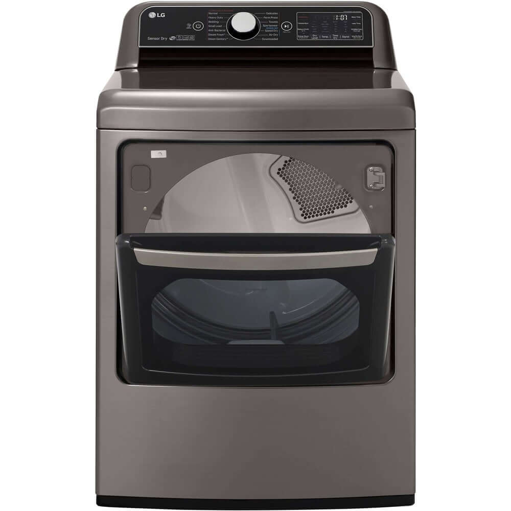 LG 27 Inch Smart wi-fi Enabled Electric Dryer with TurboSteam In Graphite Steel 7.3 cu. ft. (DLEX7800VE)