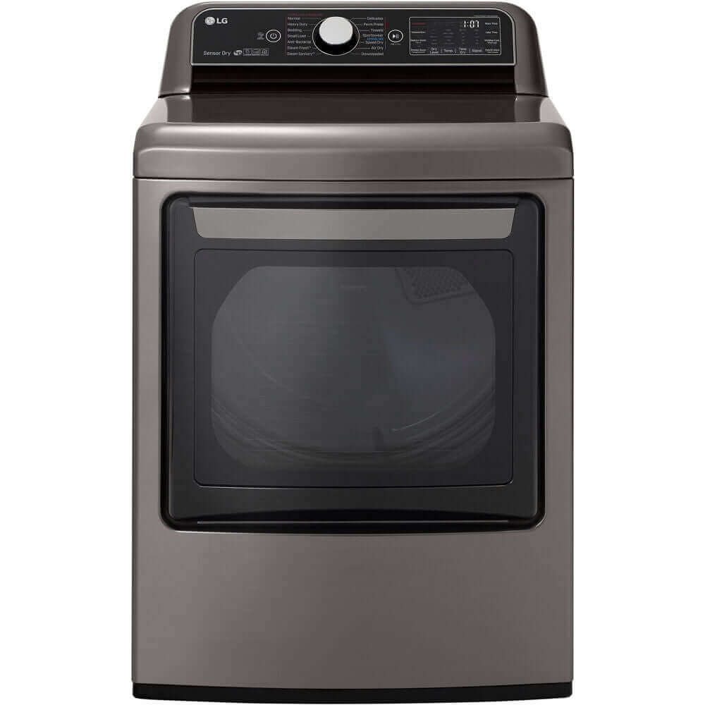 LG 27 Inch Smart wi-fi Enabled Electric Dryer with TurboSteam In Graphite Steel 7.3 cu. ft. (DLEX7800VE)