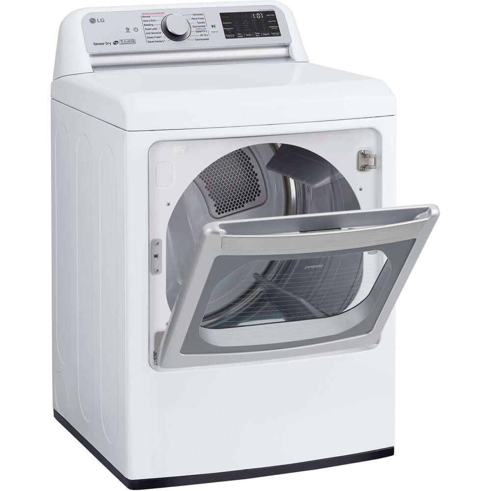 LG 27 Inch Smart wi-fi Enabled Electric Dryer with TurboSteam In White 7.3 cu. ft. (DLEX7800WE)