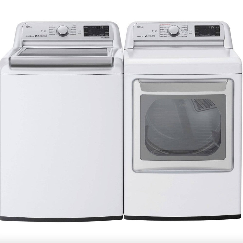 LG 27 Inch Smart wi-fi Enabled Electric Dryer with TurboSteam In White 7.3 cu. ft. (DLEX7800WE)