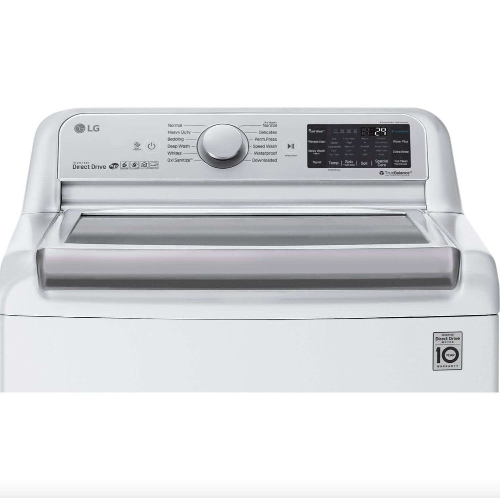 LG 27 Inch Smart wi-fi Enabled Electric Dryer with TurboSteam In White 7.3 cu. ft. (DLEX7800WE)