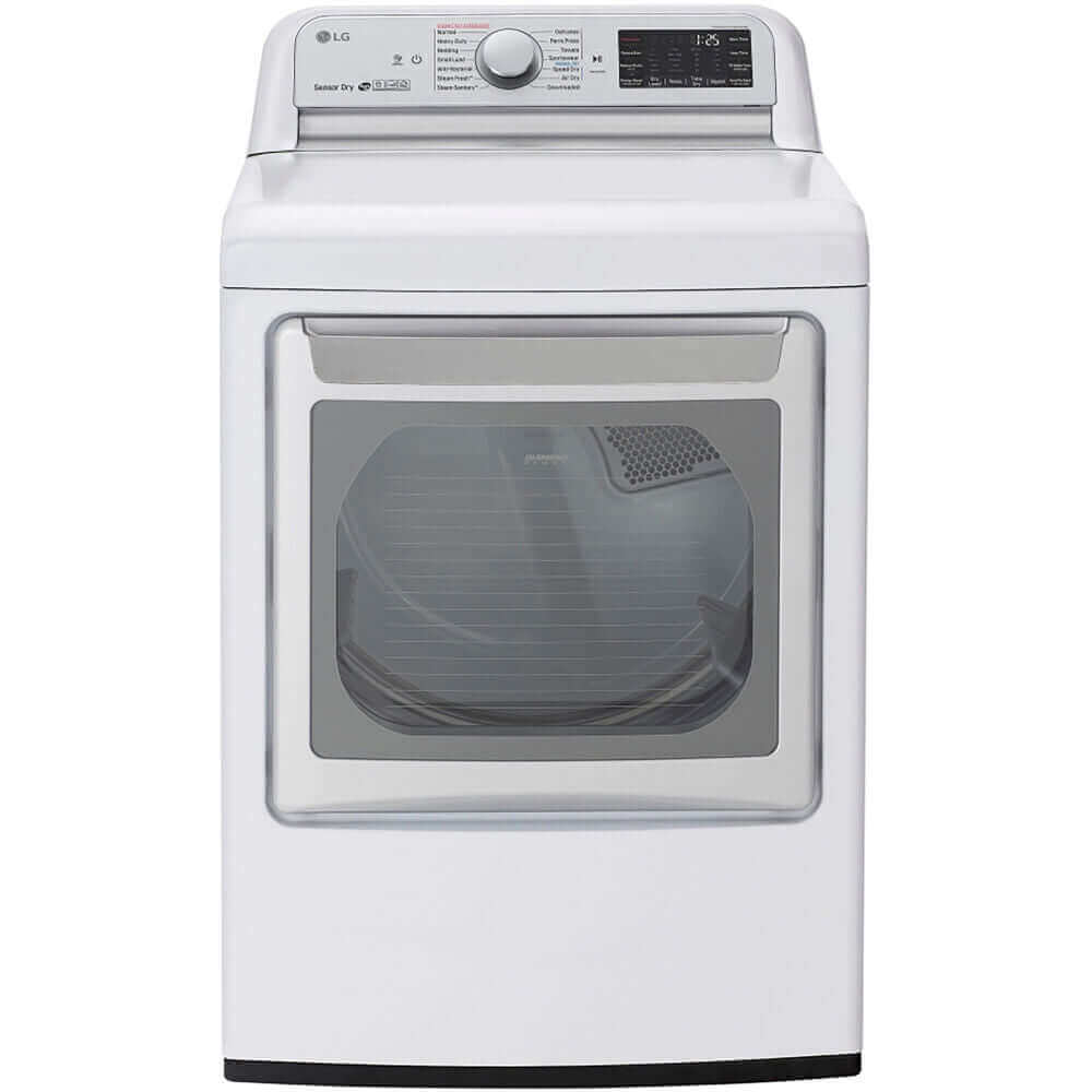 LG 27 Inch Smart wi-fi Enabled Electric Dryer with TurboSteam In White 7.3 cu. ft. (DLEX7800WE)