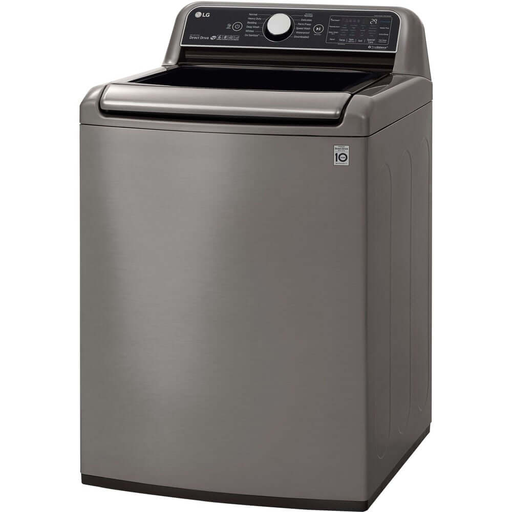 LG 27 Inch Smart wi-fi Enabled Top Load Washer with TurboWash3D Technology in Graphite Steel 5.5 cu. ft. (WT7800CV)
