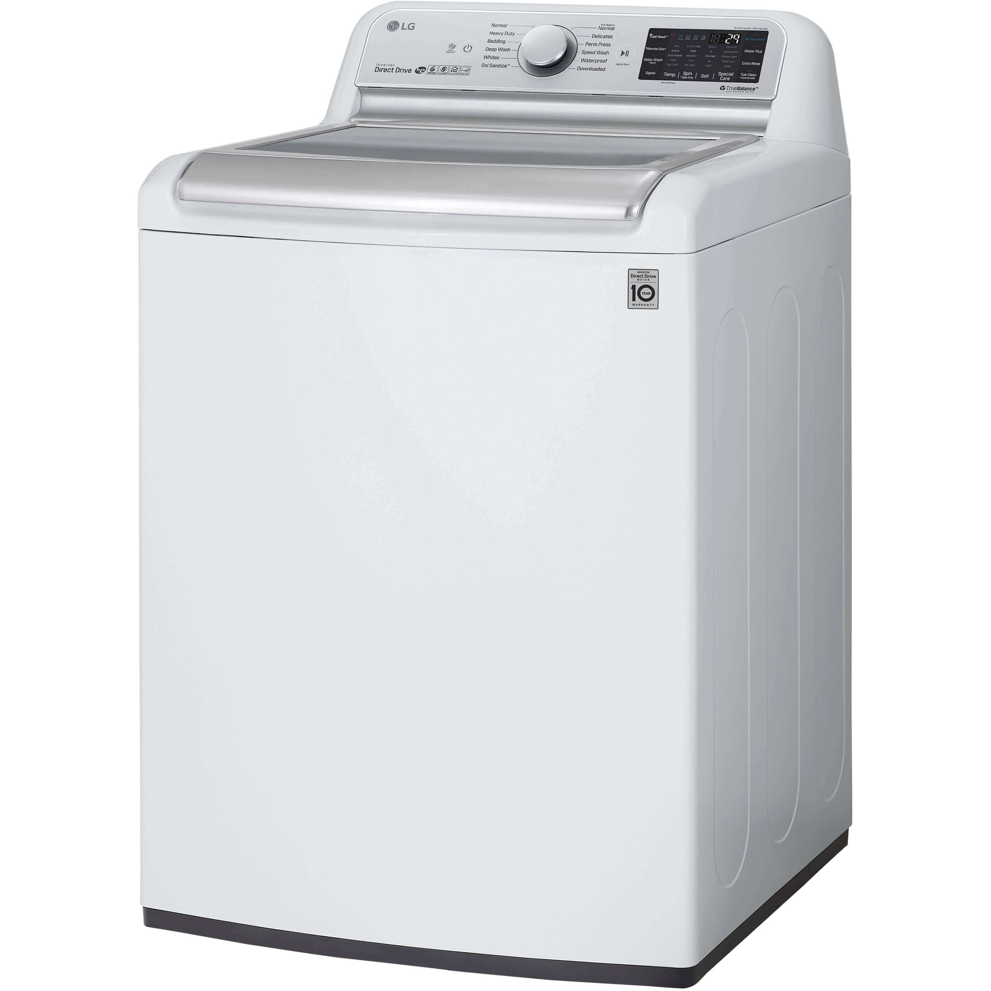LG 27 Inch Smart wi-fi Enabled Top Load Washer with TurboWash3D Technology in White 5.5 cu. ft. (WT7800CW)