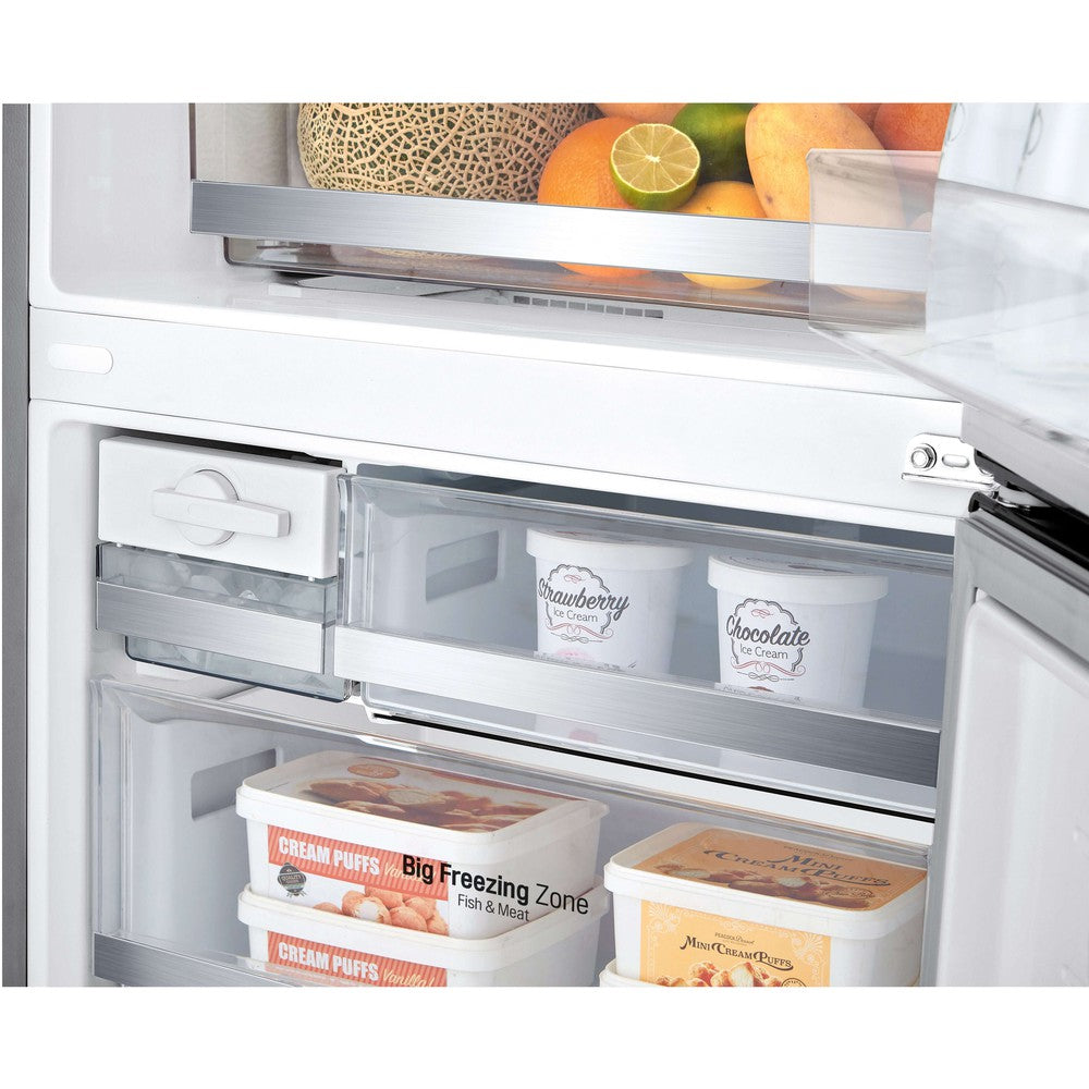 LG 28 Inch Bottom Freezer Refrigerator in Platinum Silver 14.7 Cu. Ft. (LBNC15231V)