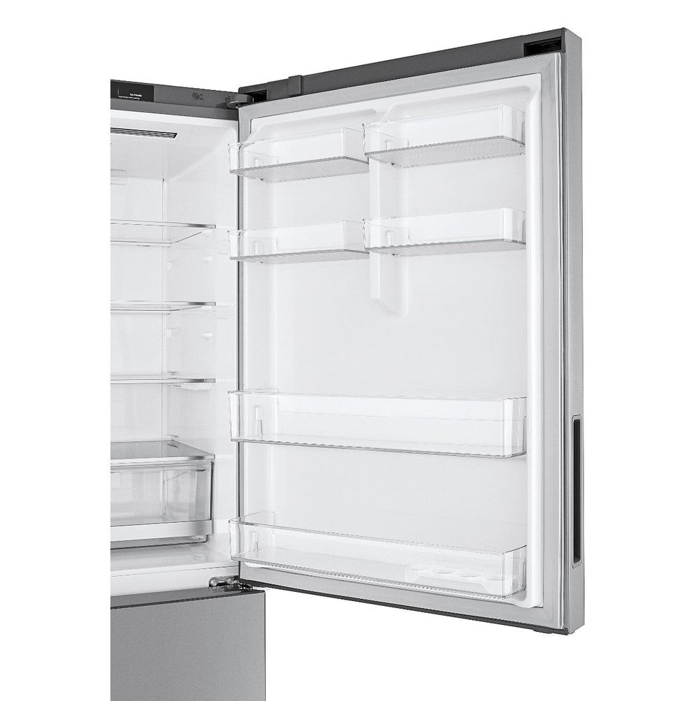 LG 28 Inch Bottom Freezer Refrigerator in Platinum Silver 14.7 Cu. Ft. (LBNC15231V)