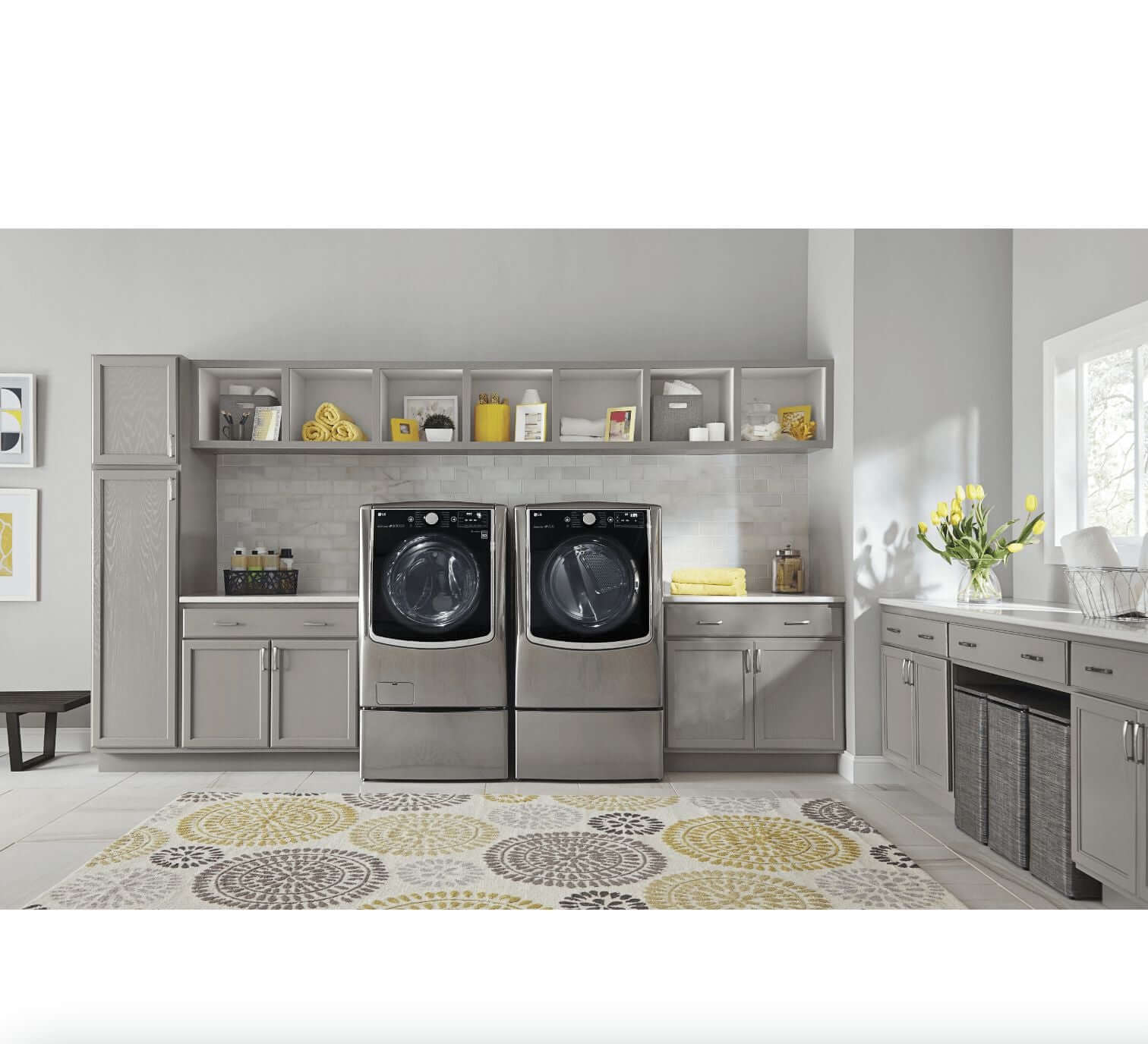 LG 29 Inch Ultra Large Capacity Electric Dryer in Graphite Steel 9 cu. ft. (DLEX9000V)
