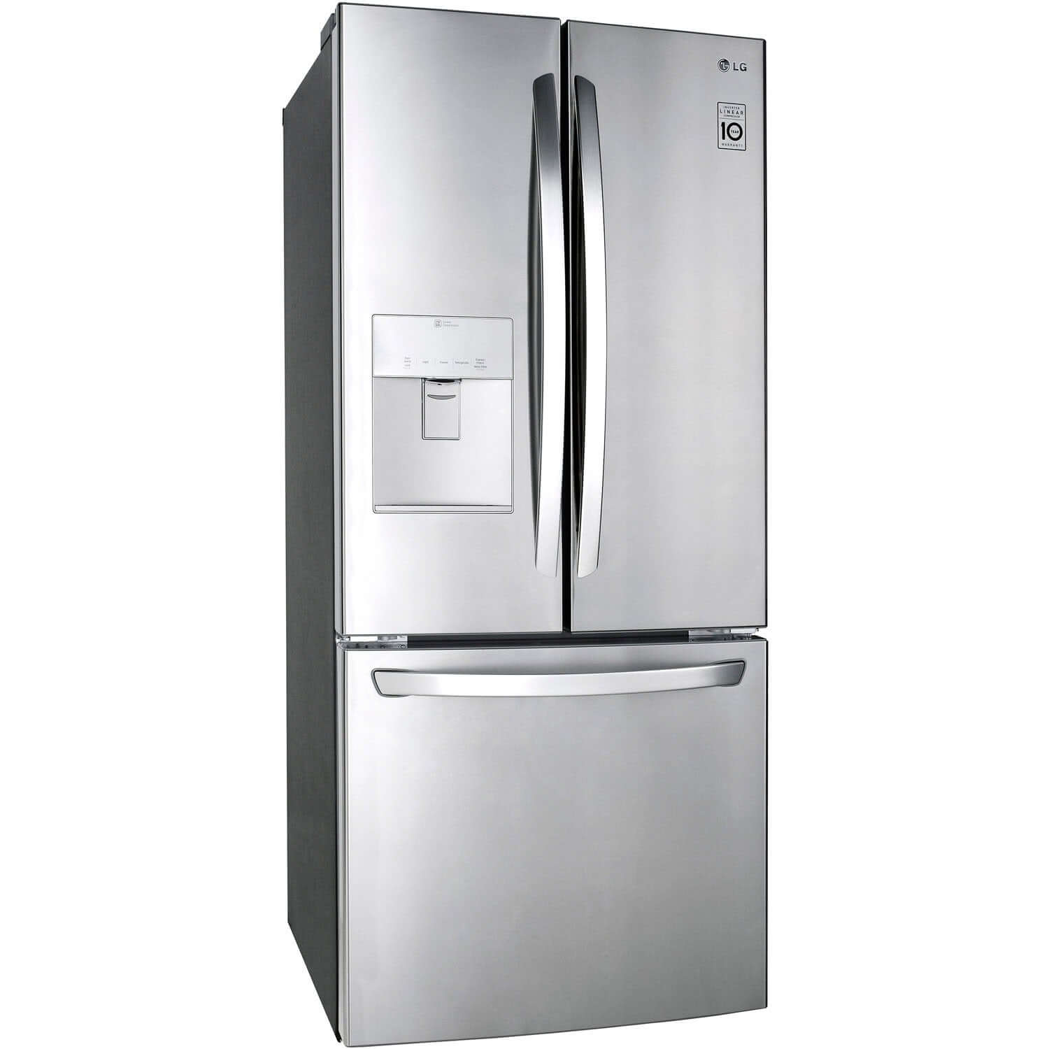 LG 30 Inch 3-Door French Door Refrigerator in Stainless Steel 22 Cu. Ft. (LFDS22520S)