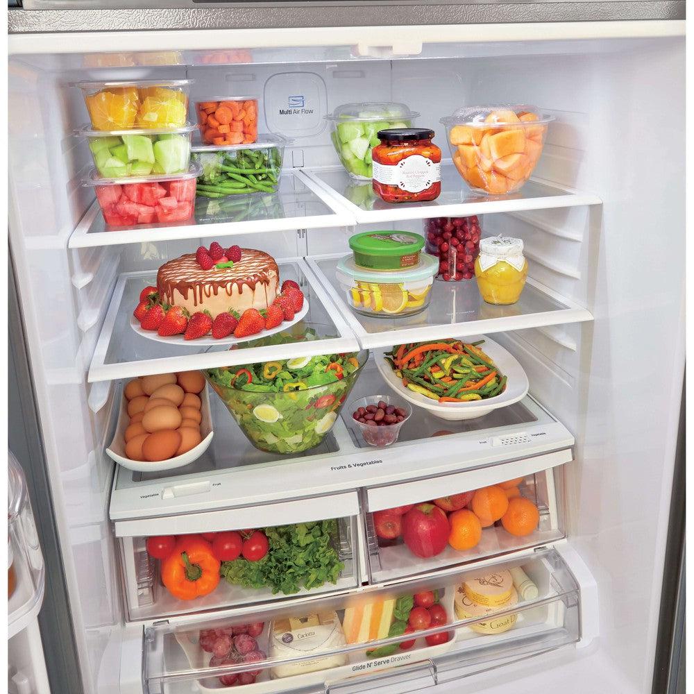 LG 30 Inch 3-Door French Door Refrigerator in Stainless Steel 22 Cu. Ft. (LFDS22520S)