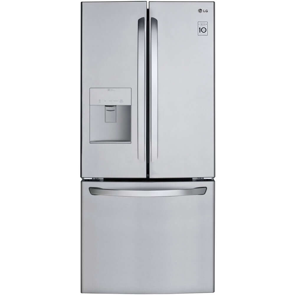 LG 30 Inch 3-Door French Door Refrigerator in Stainless Steel 22 Cu. Ft. (LFDS22520S)