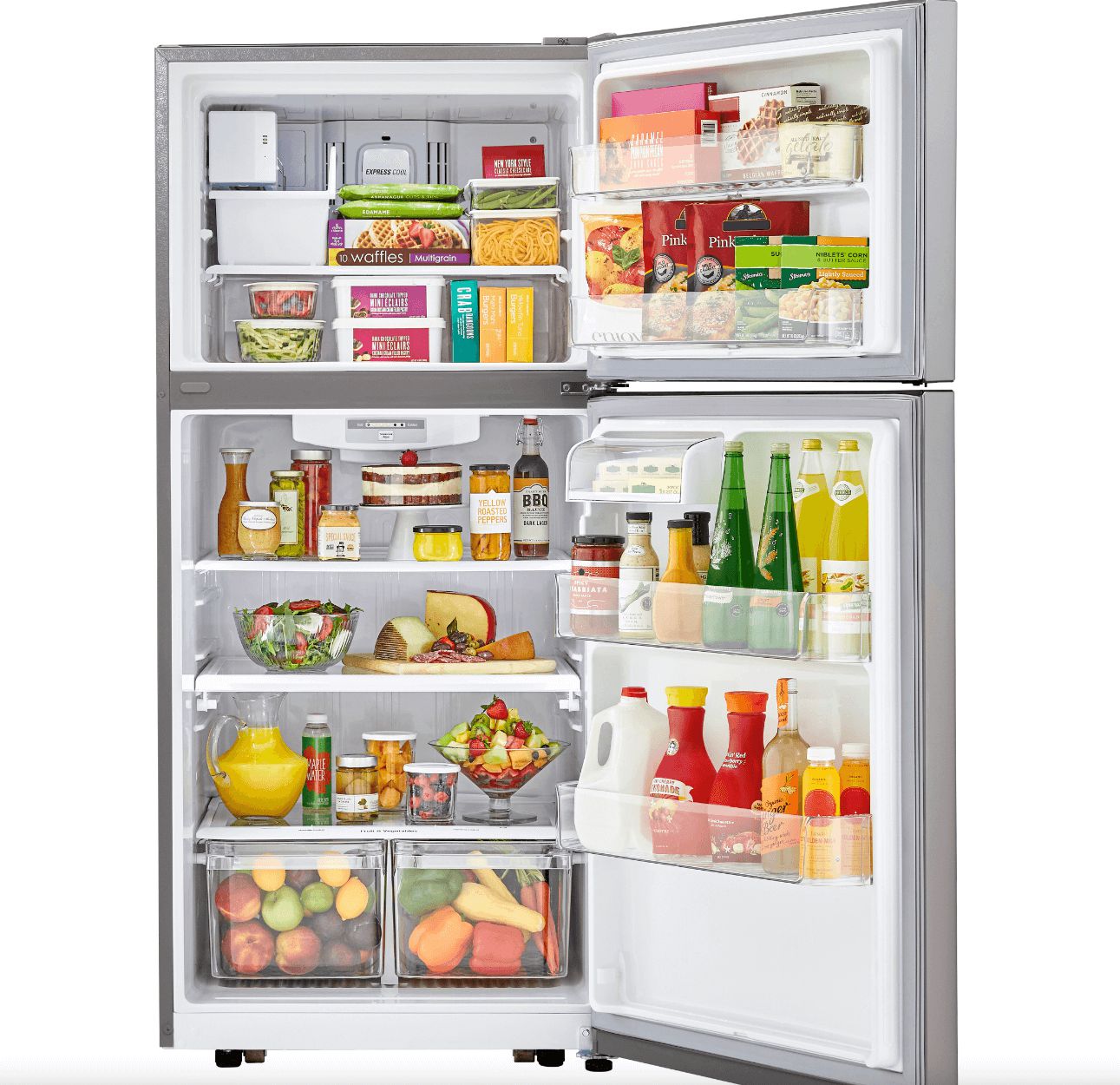 LG 30 Inch Refrigerator with Top-Mount Freezer in Stainless Steel 20 Cu. Ft. (LTCS20030S)