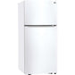 LG 30 Inch Top Mount Refrigerator in White 20 Cu. Ft. (LTCS20020W)
