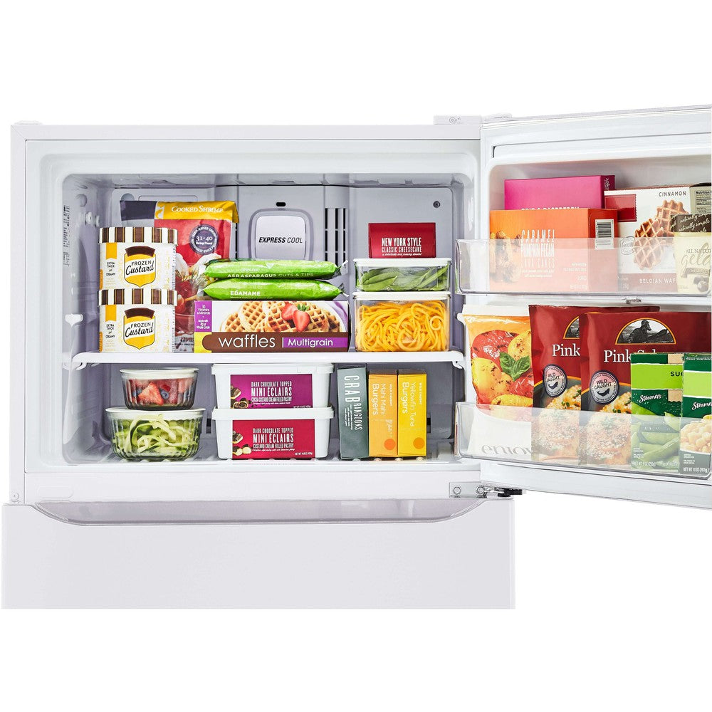 LG 30 Inch Top Mount Refrigerator in White 20 Cu. Ft. (LTCS20020W)