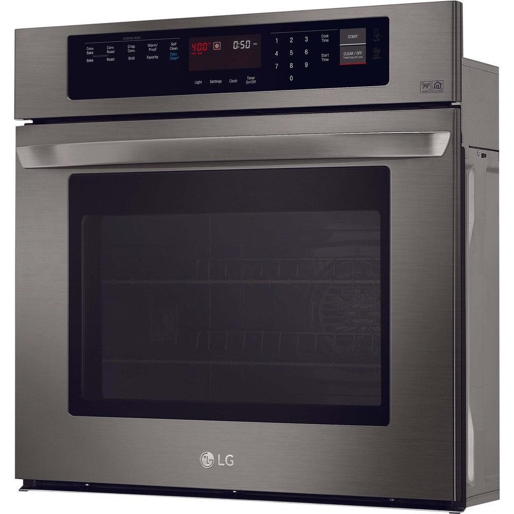 LG 30 in. Electric Single Wall Oven with True Convection in Black Stainless Steel (LWS3063BD)