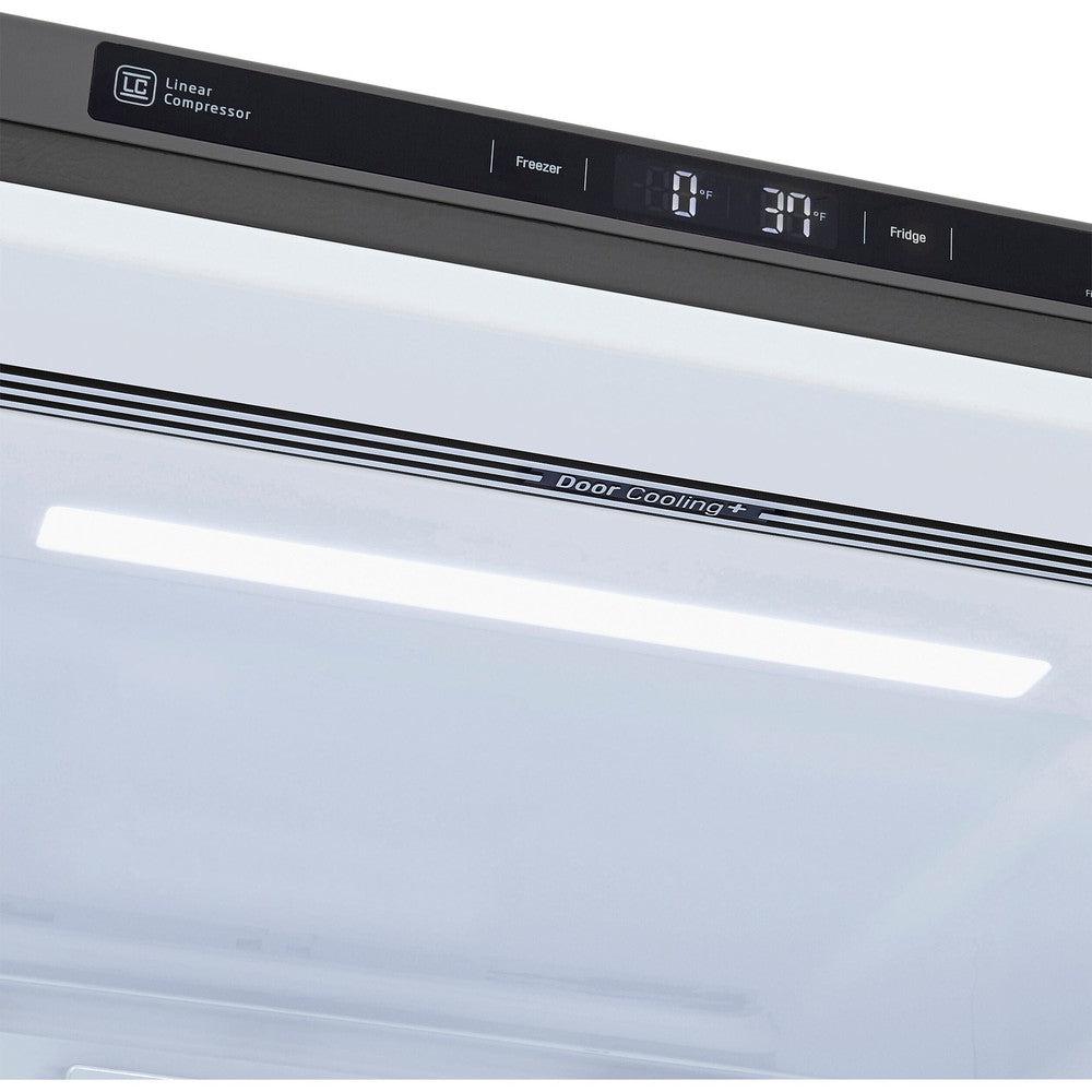 LG 33 Inch Bottom Freezer Refrigerator in Black Stainless Steel 26 Cu. Ft. (LRDCS2603D)