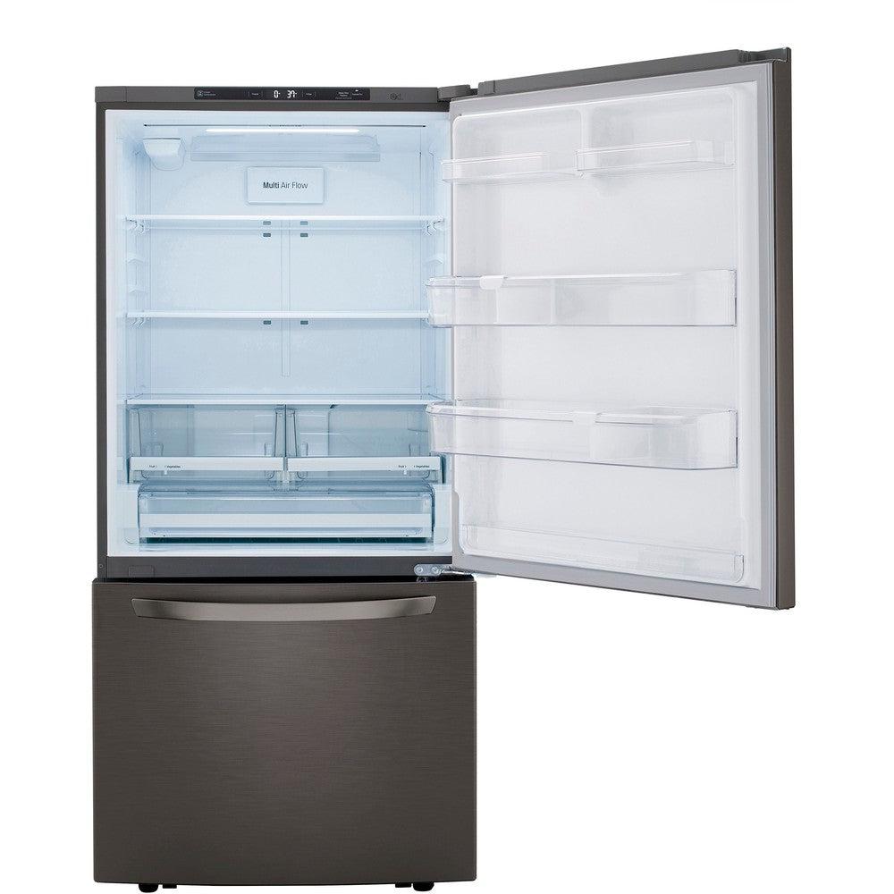LG 33 Inch Bottom Freezer Refrigerator in Black Stainless Steel 26 Cu. Ft. (LRDCS2603D)