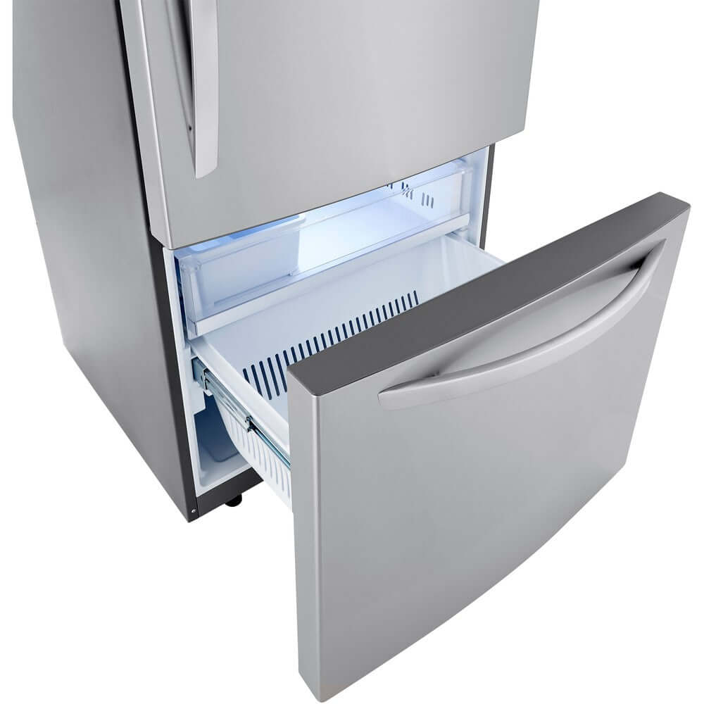 LG 33 Bottom Freezer Refrigerator In Stainless Steel 26 Cu Ft lg-33-bottom-freezer-refrigerator-in-stainless-steel-26-cu-ft