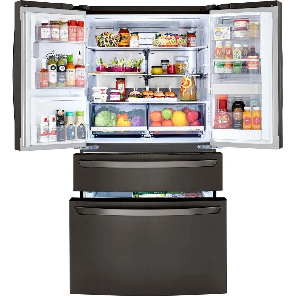 LG 36 Inch 4-Door French Door Refrigerator in Black Stainless Steel 30 Cu. Ft. (LRMDS3006D)