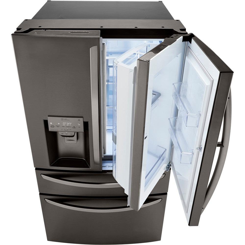 LG 36 Inch 4-Door French Door Refrigerator in Black Stainless Steel 30 Cu. Ft. (LRMDS3006D)