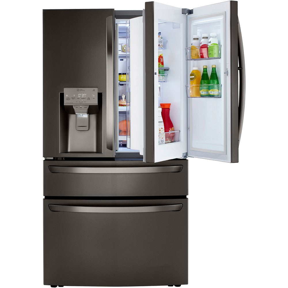 LG 36 Inch 4-Door French Door Refrigerator in Black Stainless Steel 30 Cu. Ft. (LRMDS3006D)