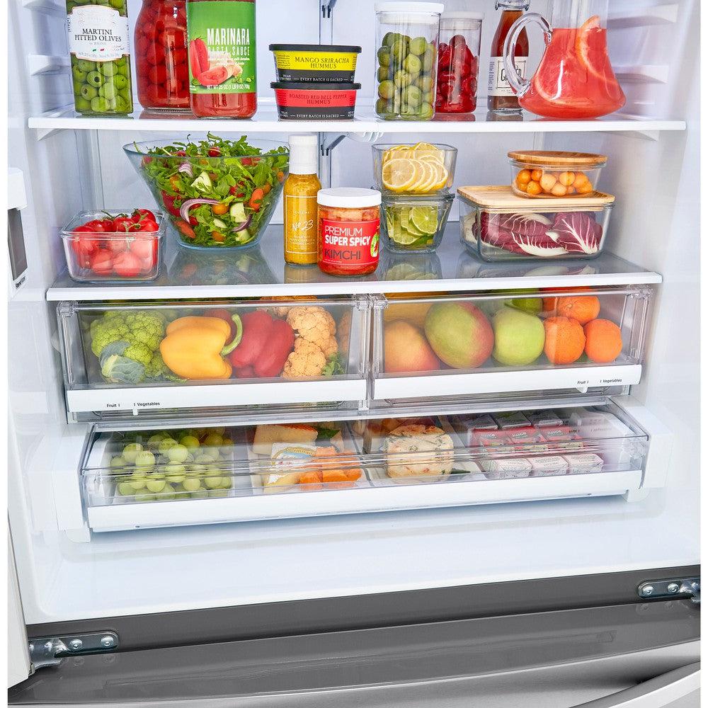 LG 36 Inch 4-Door French Door Refrigerator in Stainless Steel 23 Cu. Ft. (LMWC23626S)