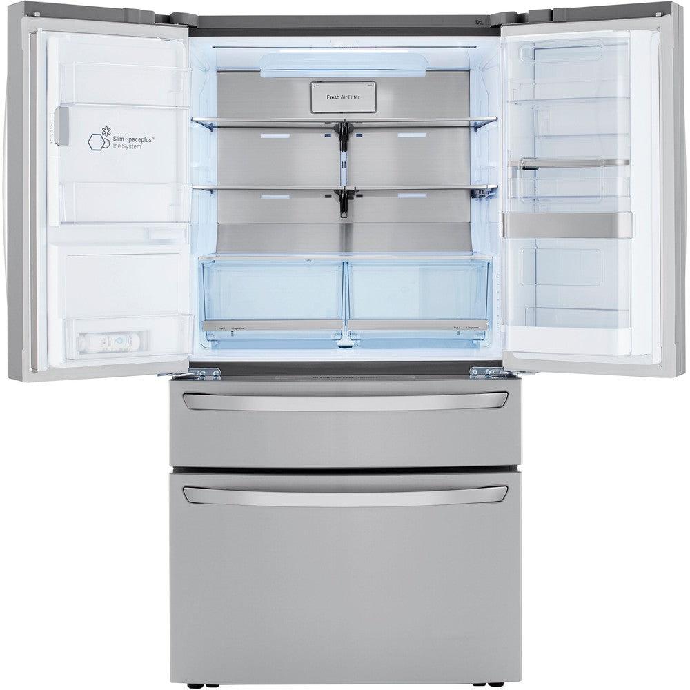 LG 36 Inch 4-Door French Door Refrigerator in Stainless Steel 23 Cu. Ft. (LRMDC2306S)