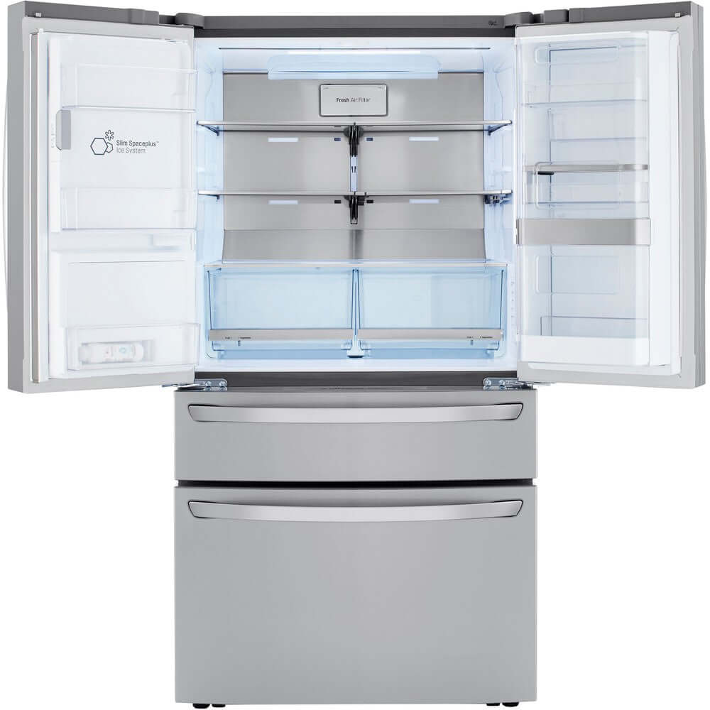 LG 36 Inch 4-Door French Door Refrigerator in Stainless Steel 30 Cu. Ft. (LRMDS3006S)