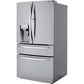 LG 36 Inch 4-Door French Door Refrigerator in Stainless Steel 30 Cu. Ft. (LRMDS3006S)
