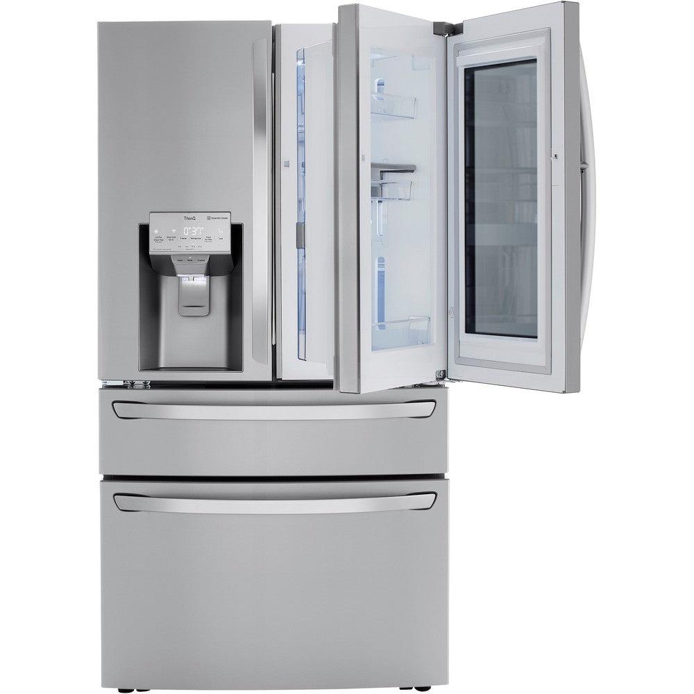 LG 36 Inch 4-Door French Door Refrigerator with InstaView, Stainless Steel 23 Cu. Ft. (LRMVC2306S)