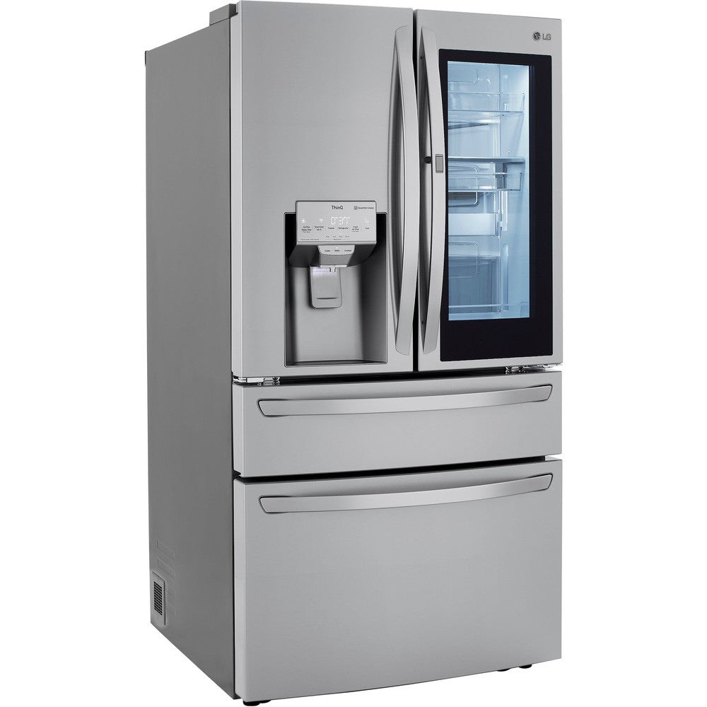 LG 36 Inch 4-Door French Door Refrigerator with InstaView, Stainless Steel 23 Cu. Ft. (LRMVC2306S)