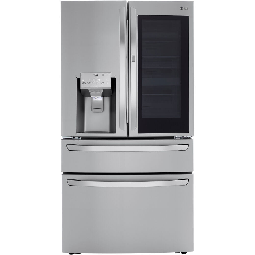 LG 36 Inch 4-Door French Door Refrigerator with InstaView, Stainless Steel 23 Cu. Ft. (LRMVC2306S)