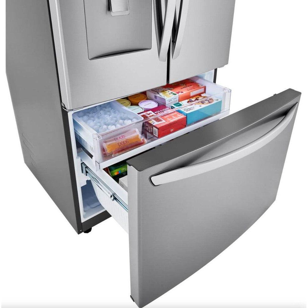 LG 36 Inch French Door Refrigerator with Slim Design Water Dispenser in Stainless Steel 29 Cu. Ft. (LRFWS2906V)