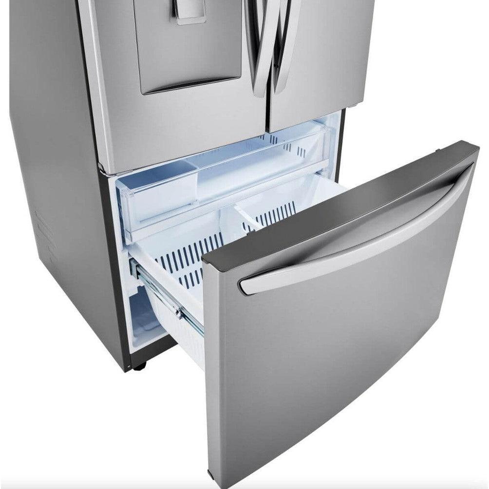 LG 36 Inch French Door Refrigerator with Slim Design Water Dispenser in Stainless Steel 29 Cu. Ft. (LRFWS2906V)