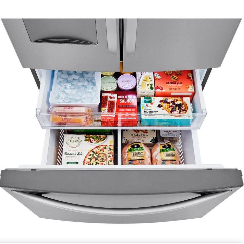 LG 36 Inch French Door Refrigerator with Slim Design Water Dispenser in Stainless Steel 29 Cu. Ft. (LRFWS2906V)