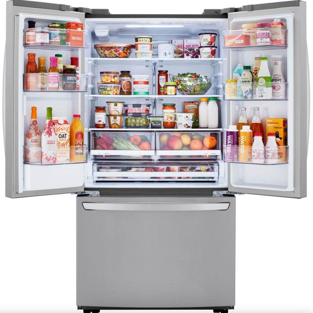 LG 36 Inch French Door Refrigerator with Slim Design Water Dispenser in Stainless Steel 29 Cu. Ft. (LRFWS2906V)