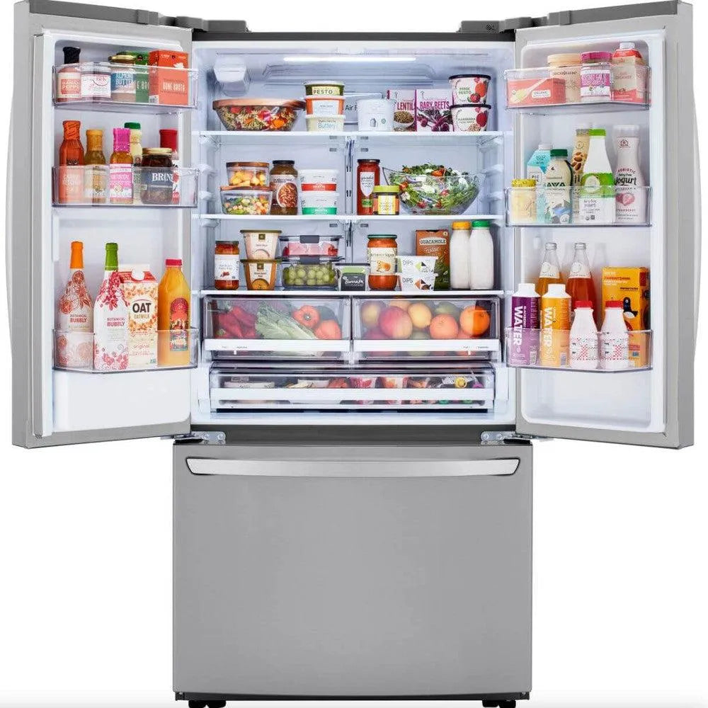 LG 36 Inch French Door Refrigerator with Slim Design Water Dispenser in Stainless Steel 29 Cu. Ft. (LRFWS2906V)
