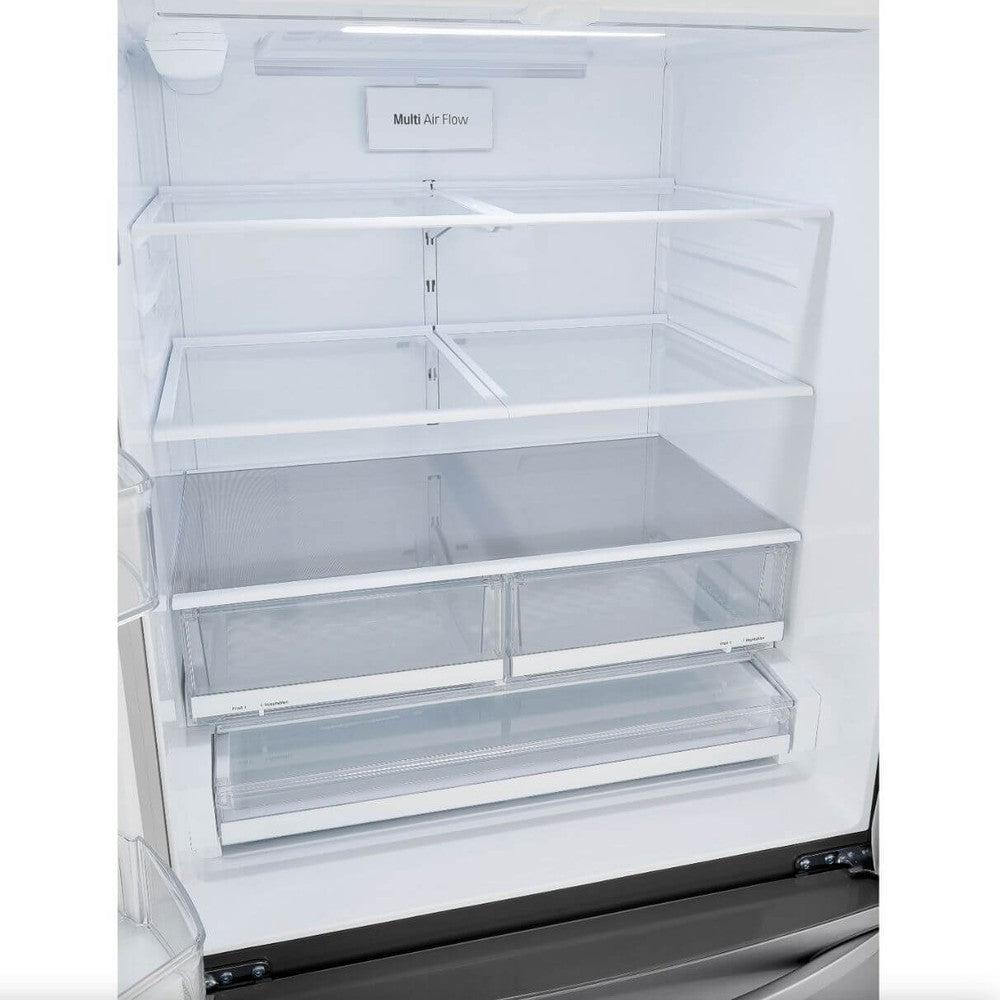 LG 36 Inch French Door Refrigerator with Slim Design Water Dispenser in Stainless Steel 29 Cu. Ft. (LRFWS2906V)