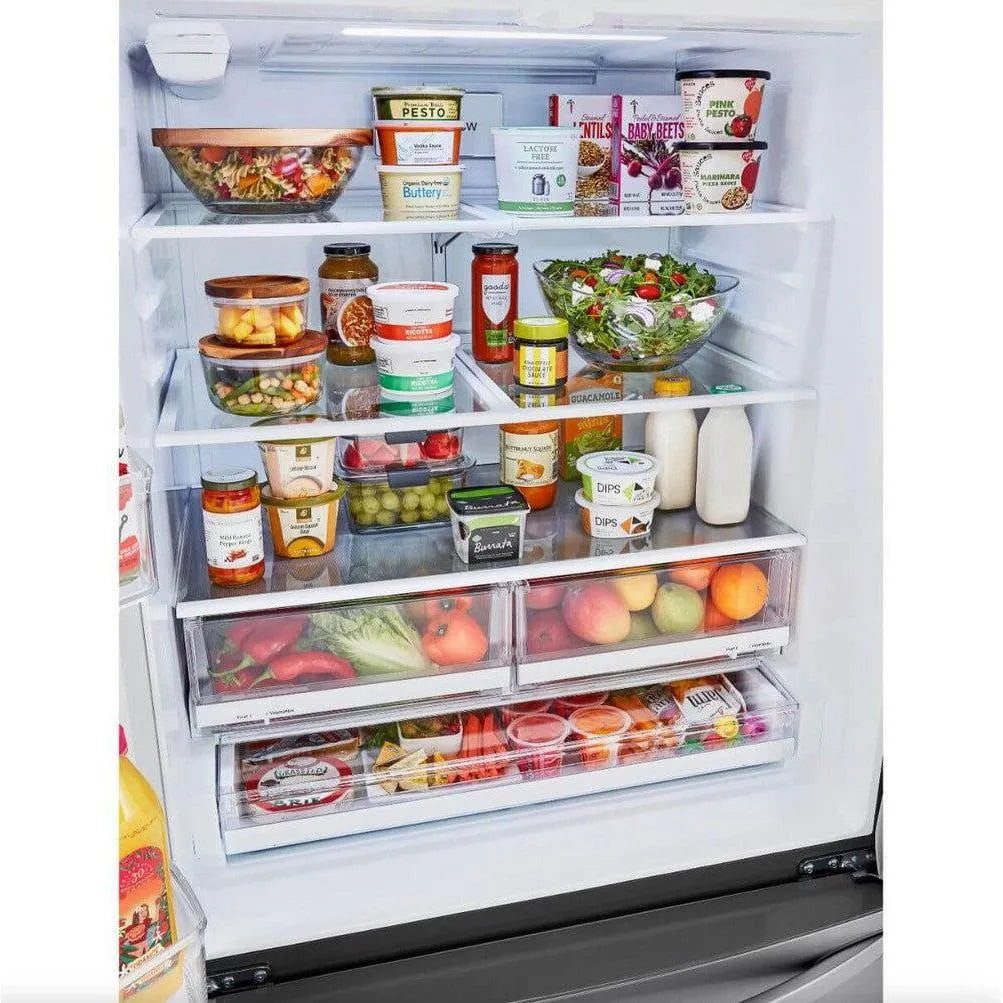 LG 36 Inch French Door Refrigerator with Slim Design Water Dispenser in Stainless Steel 29 Cu. Ft. (LRFWS2906V)