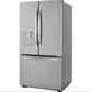 LG 36 Inch French Door Refrigerator with Slim Design Water Dispenser in Stainless Steel 29 Cu. Ft. (LRFWS2906V)