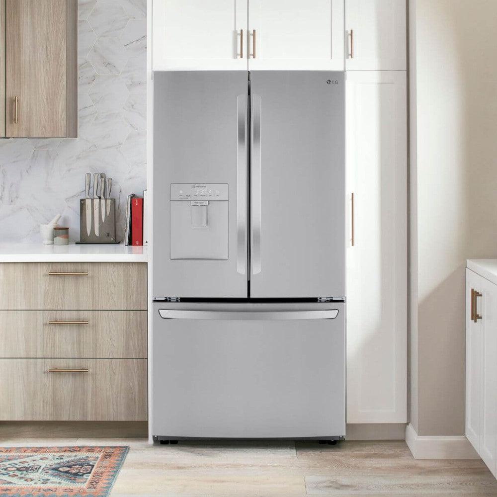 LG 36 Inch French Door Refrigerator with Slim Design Water Dispenser in Stainless Steel 29 Cu. Ft. (LRFWS2906V)