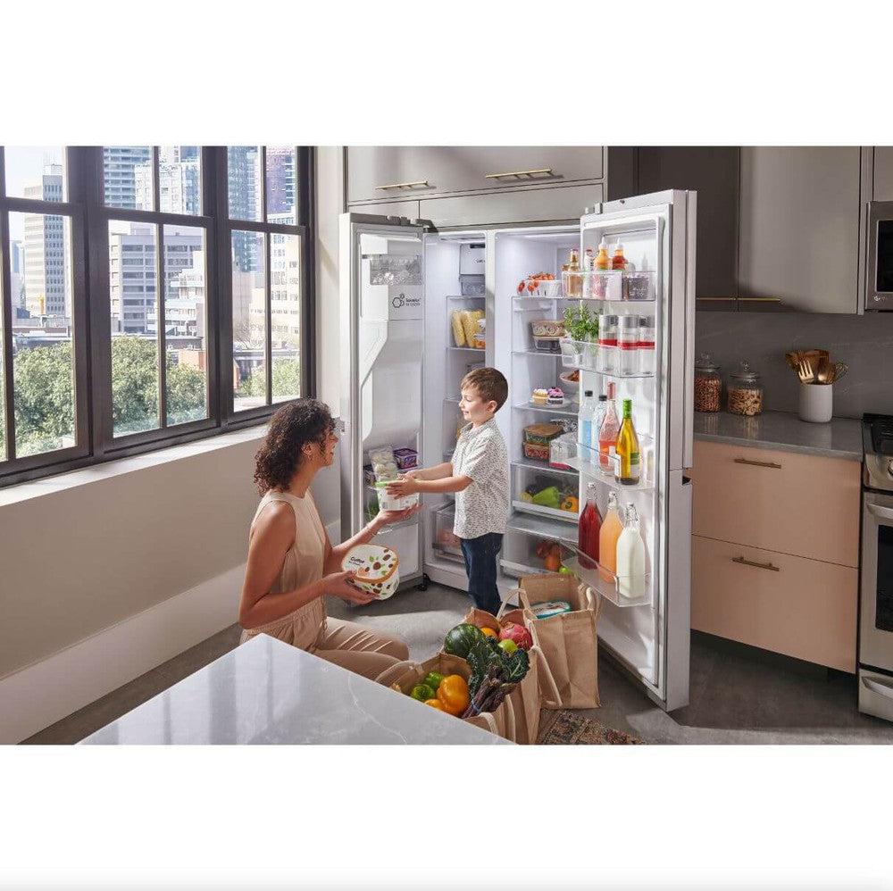 LG 36 Inch Side-by-Side Door-in-Door Refrigerator with Craft Ice in Stainless Steel 27 Cu. Ft. (LRSDS2706S)