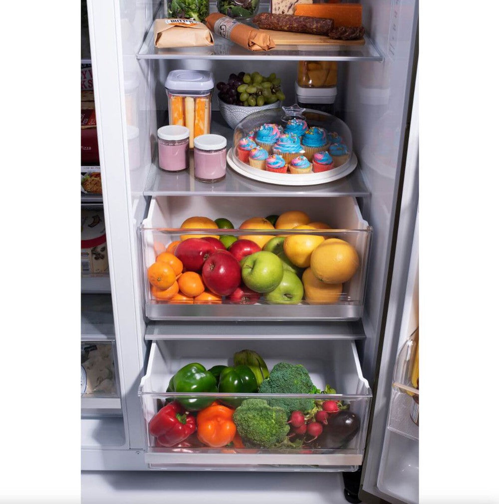 LG 36 Inch Side-by-Side InstaView Refrigerator with Craft Ice in Black Stainless 27 Cu. Ft. (LRSOS2706D)