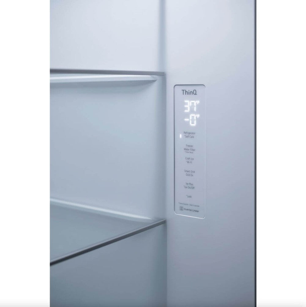 LG 36 Inch Side-by-Side InstaView Refrigerator with Craft Ice in Black Stainless 27 Cu. Ft. (LRSOS2706D)