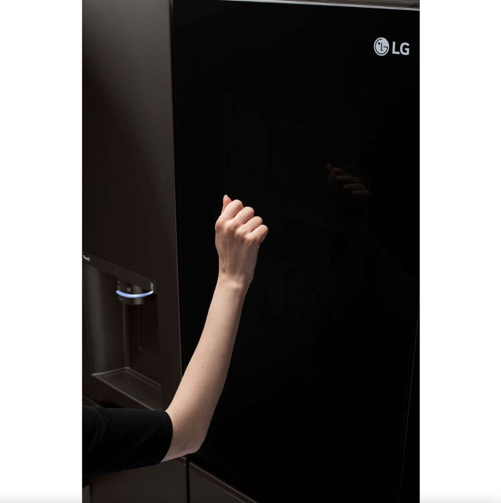 LG 36 Inch Side-by-Side InstaView Refrigerator with Craft Ice in Black Stainless 27 Cu. Ft. (LRSOS2706D)