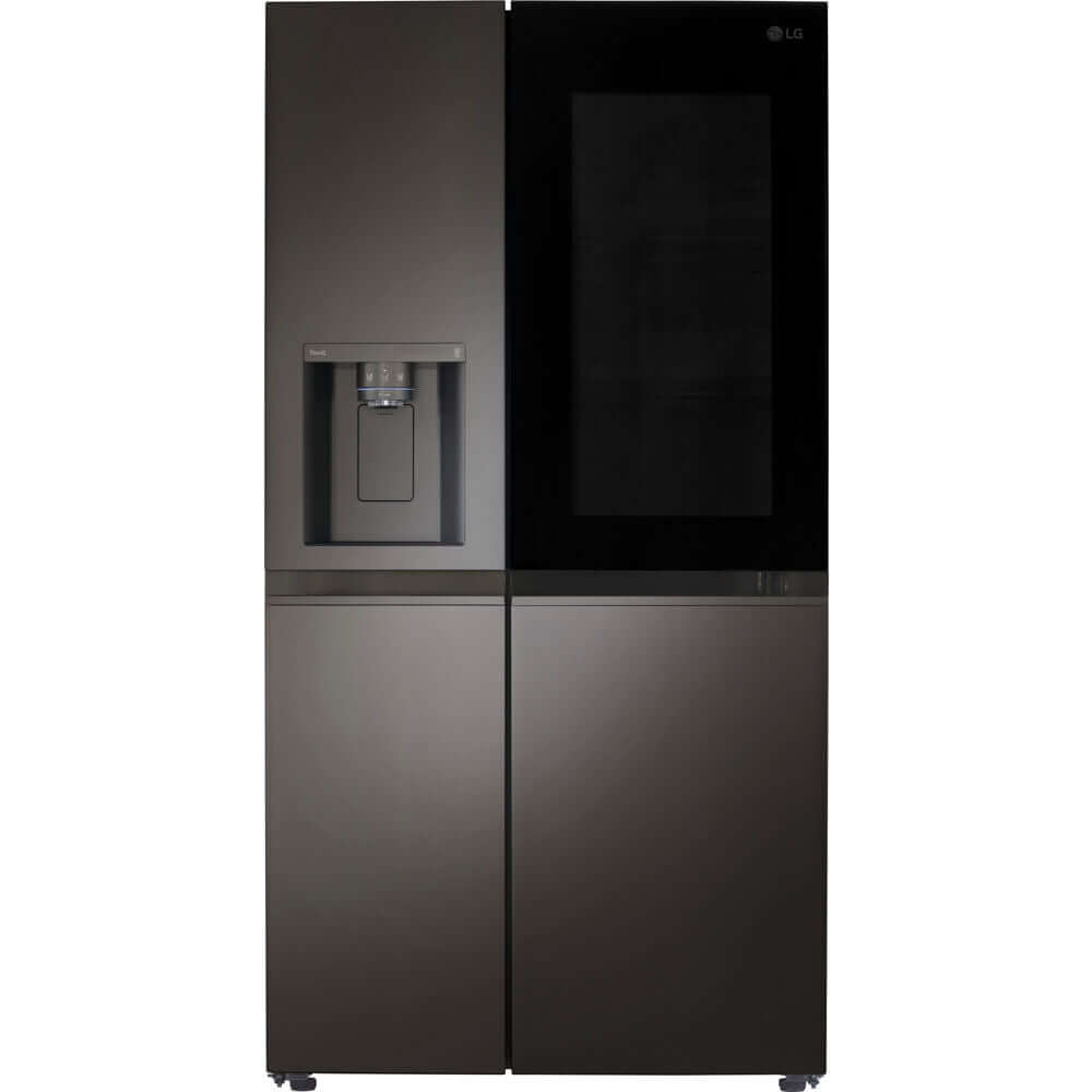 LG 36 Inch Side-by-Side InstaView Refrigerator with Craft Ice in Black Stainless 27 Cu. Ft. (LRSOS2706D)