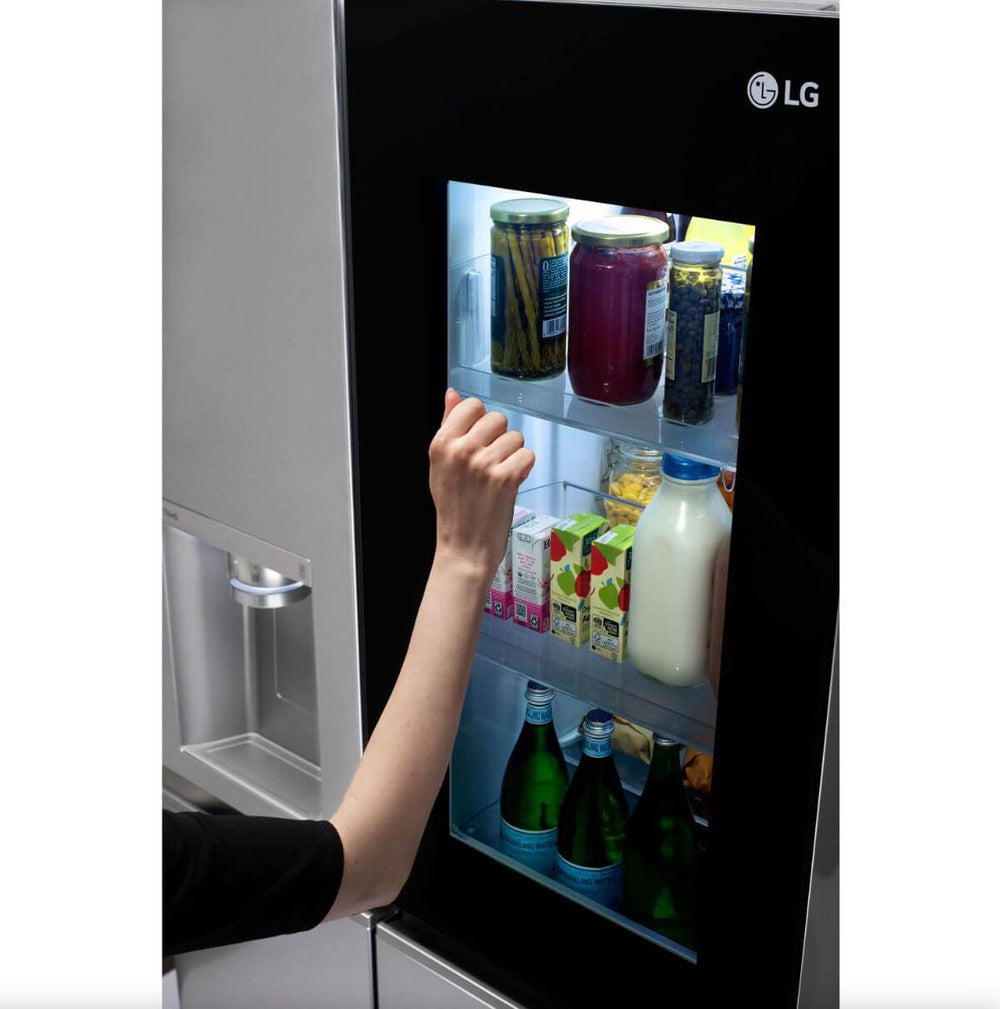 LG 36 Inch Side-by-Side InstaView Refrigerator with Craft Ice in Stainless 27 Cu. Ft. (LRSOS2706S)