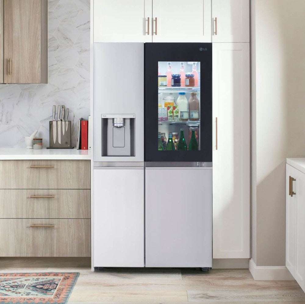 LG 36 Inch Side-by-Side InstaView Refrigerator with Craft Ice in Stainless 27 Cu. Ft. (LRSOS2706S)