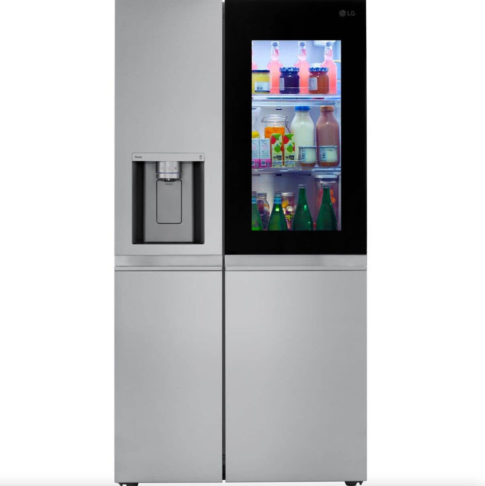 LG 36 Inch Side-by-Side InstaView Refrigerator with Craft Ice in Stainless 27 Cu. Ft. (LRSOS2706S)